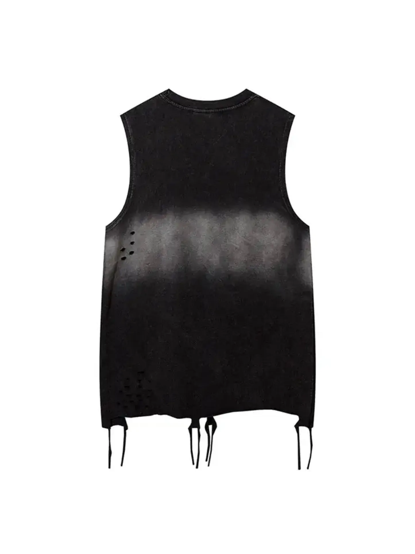 Gradient Make Old Ripped Vest