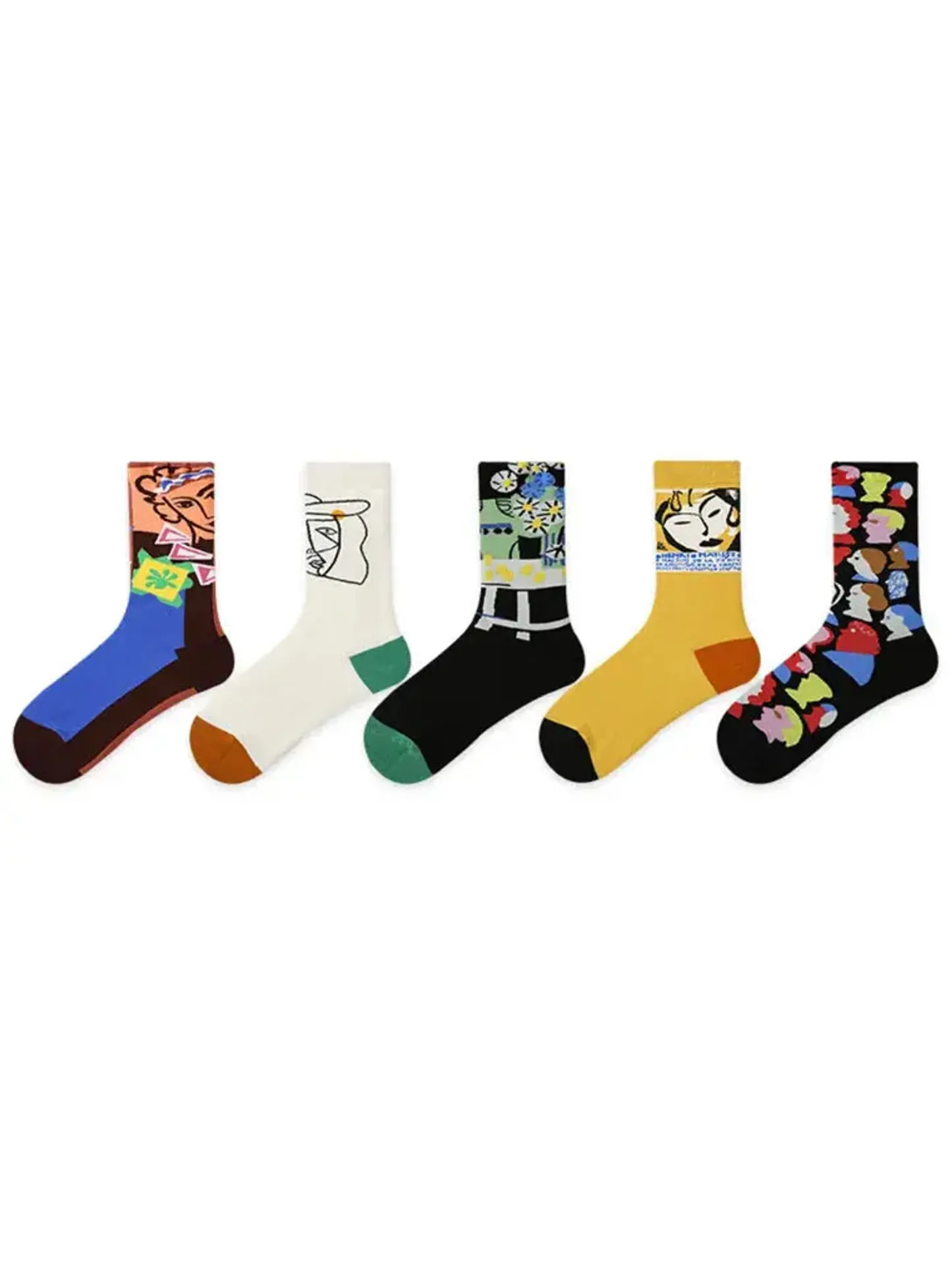 5 PCS Cool Girl Mid-tube Socks