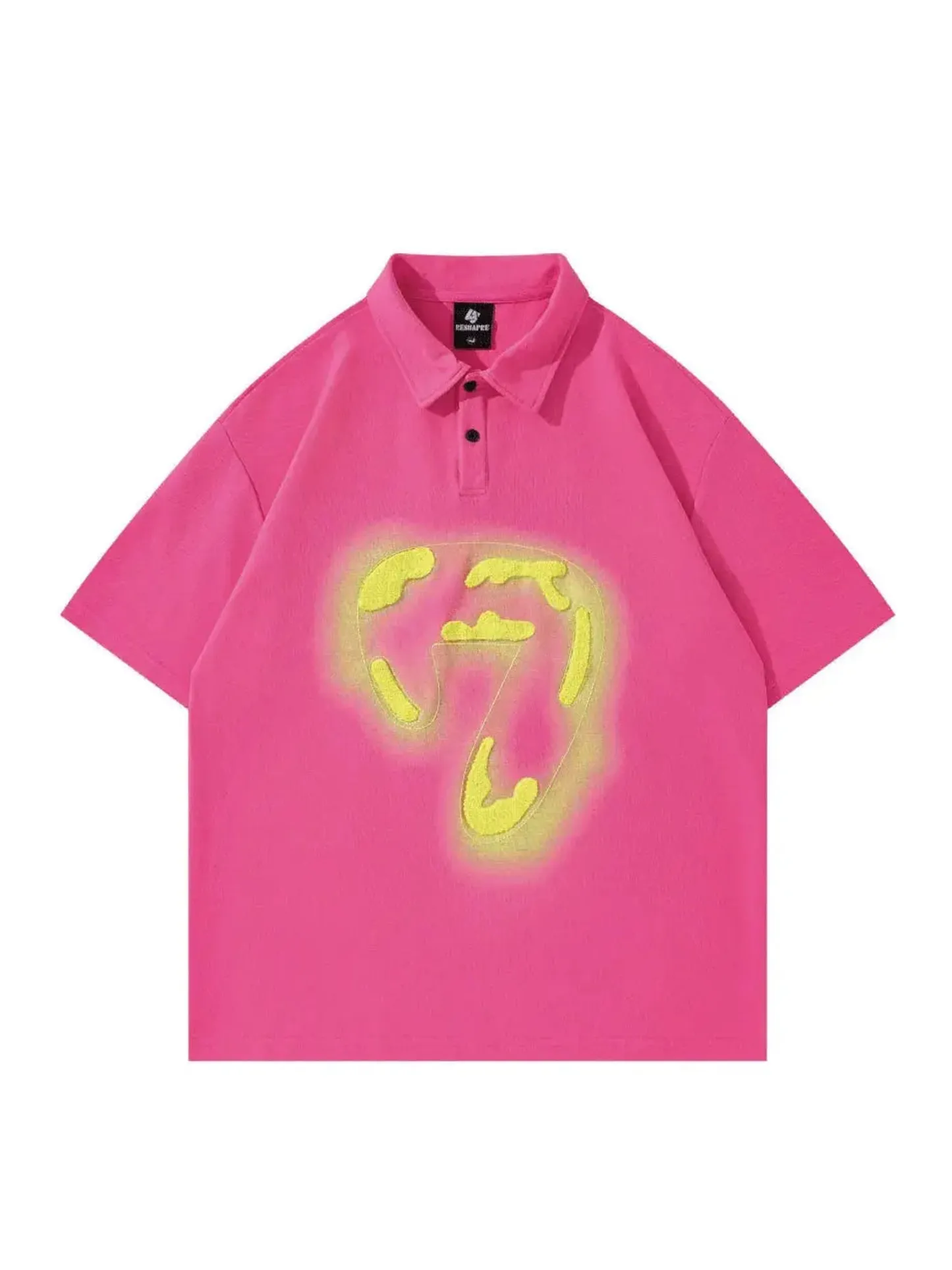 Number Seven Button Polo Shirt