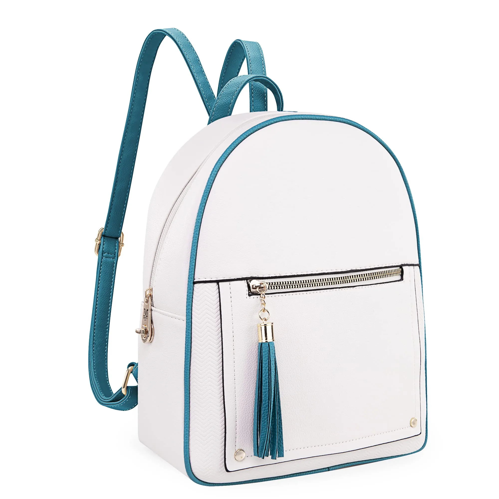 Beige & Turquoise Backpack