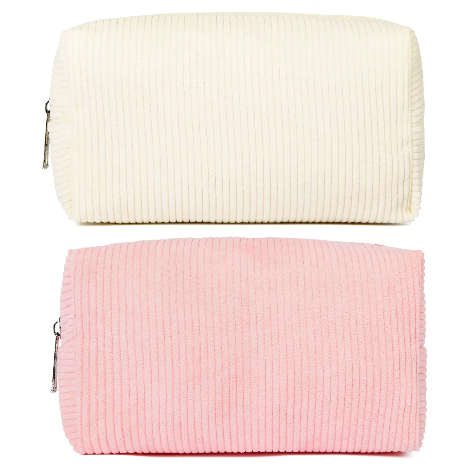 Corduroy White&Pink