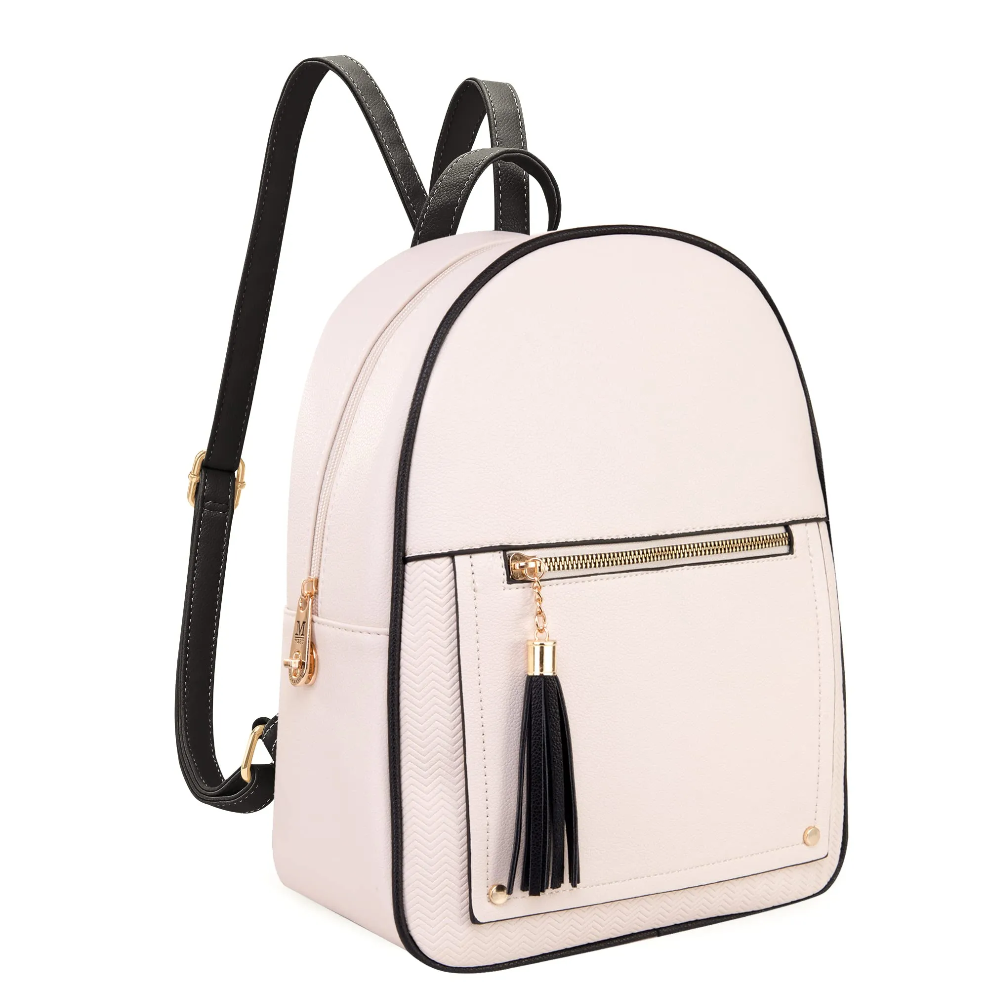 Beige & Black Backpack