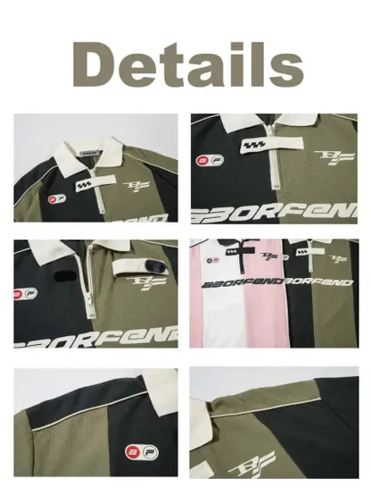 Y2K Retro Polo Collar Tees