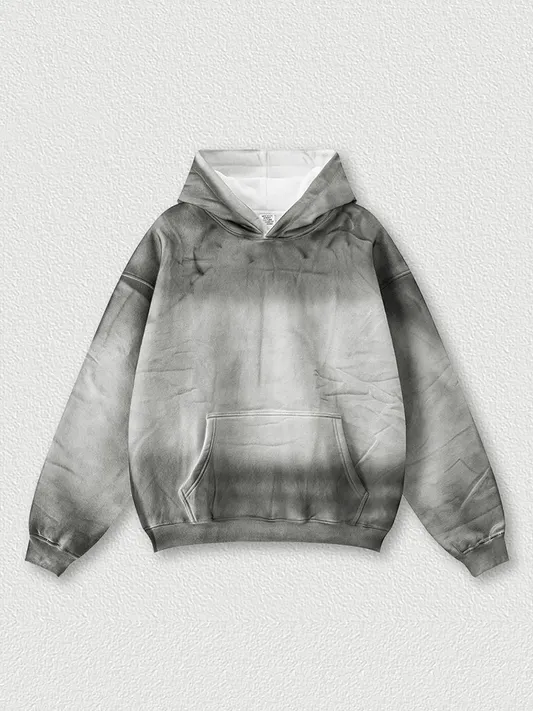 Wash and Spray Dye Old Fleece Hoodie