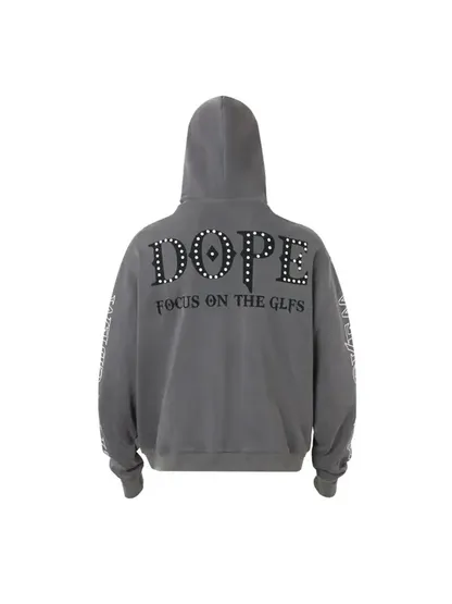 Women's Riveted Letter Hoodie