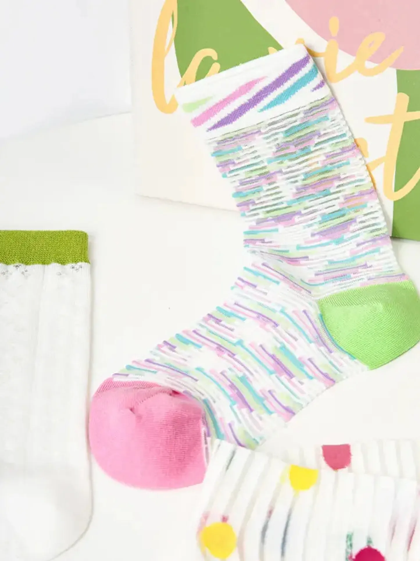 5 PCS Geometry Midtube Socks