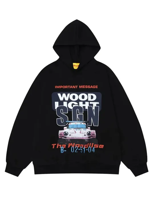 High Street Racing Printed Hoodie