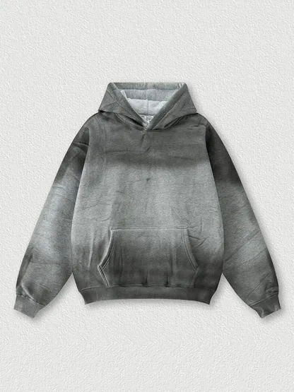 Wash and Spray Dye Old Fleece Hoodie