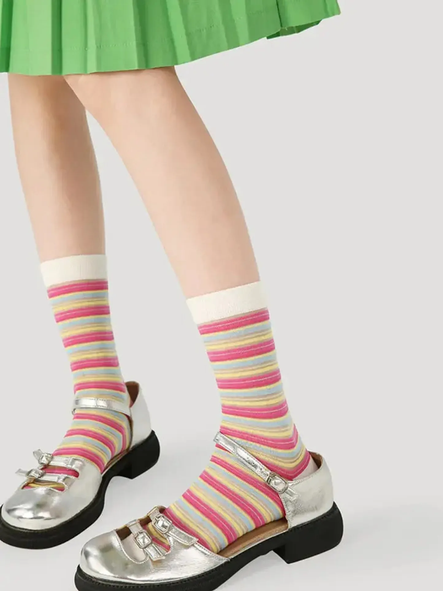 5 PCS Geometry Midtube Socks