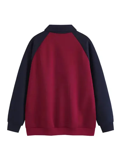 Half-zip Polo Sweatshirt with Rotator Sleeves