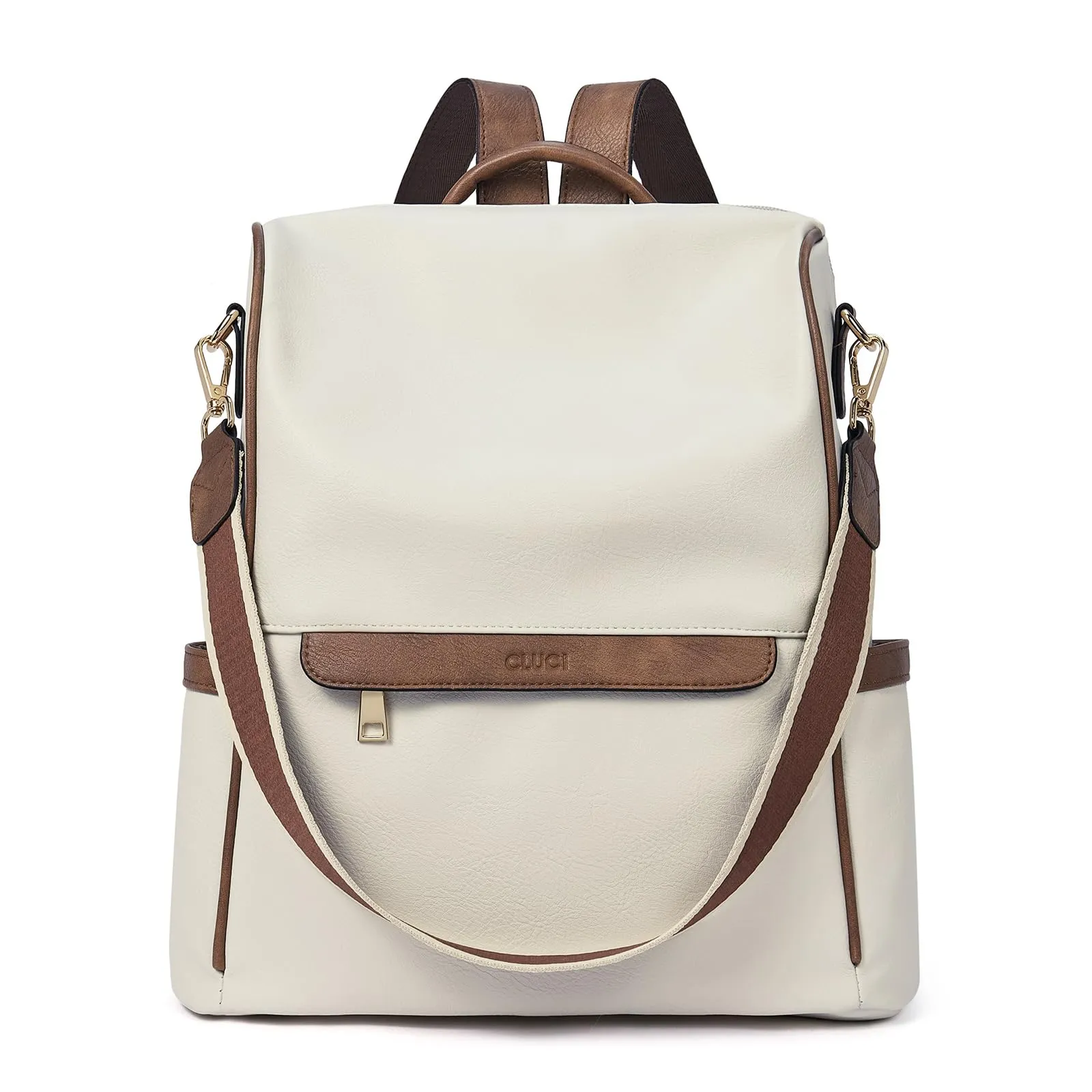 Top Zip-4 White With Brown