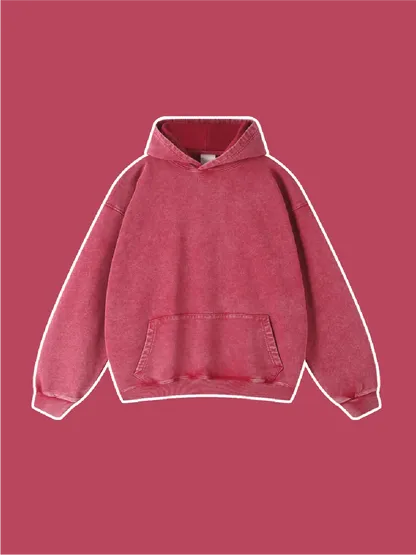 Washed Vintage Drop Shoulder Hoodie