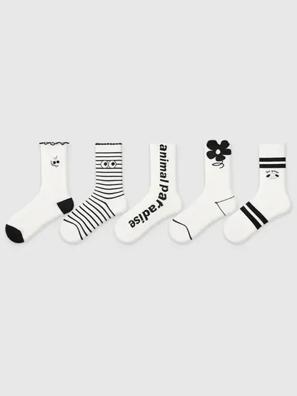 5 PCS 3D Colored Puppy Socks