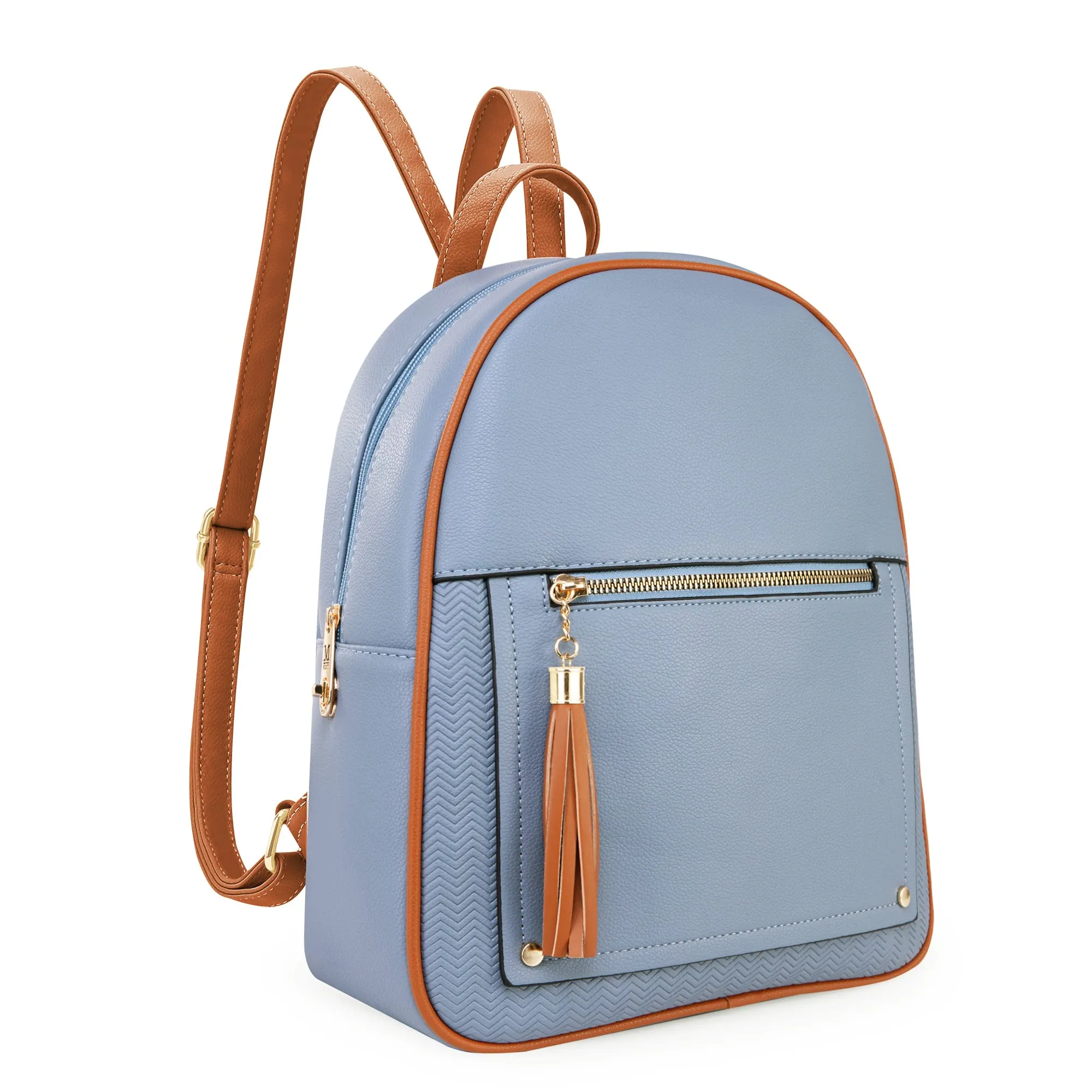 Blue & Brown Backpack