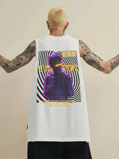 Hip Hop Vintage Sleeveless Shirt