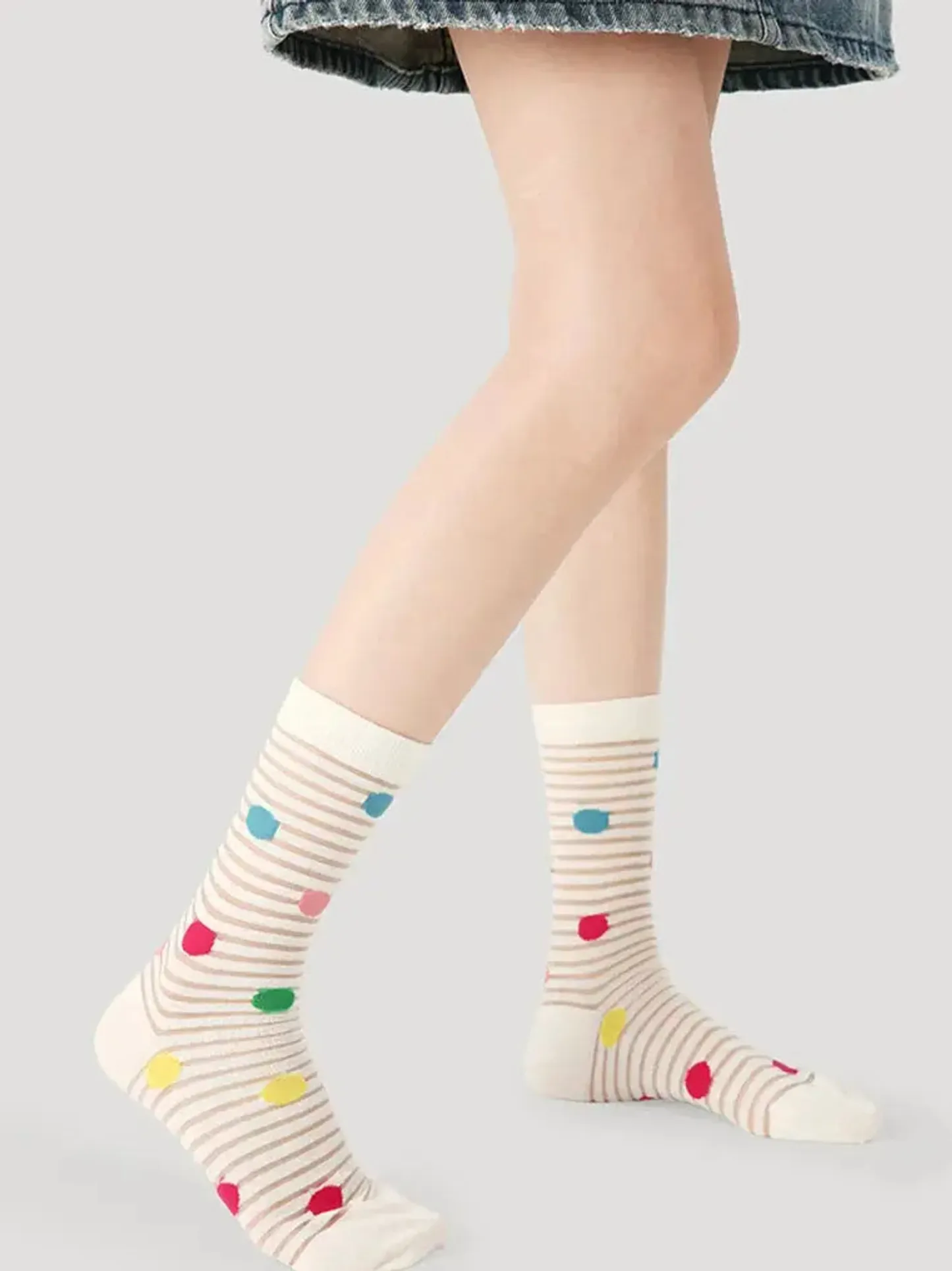 5 PCS Geometry Midtube Socks