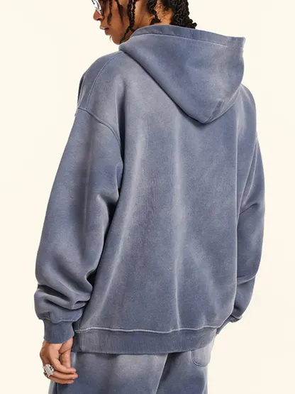 Vintage Fleece Loose Hoodie