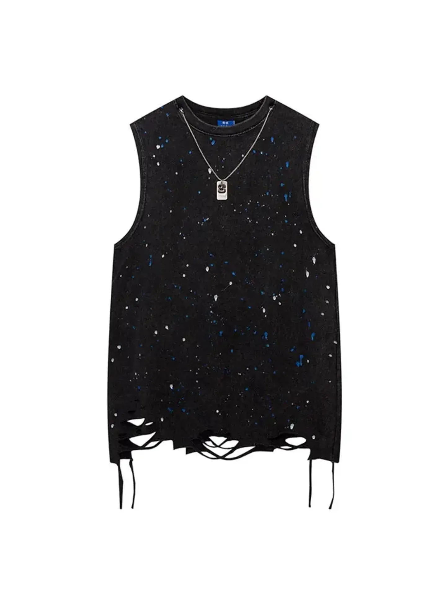 Sequin Ripped Vest Tees