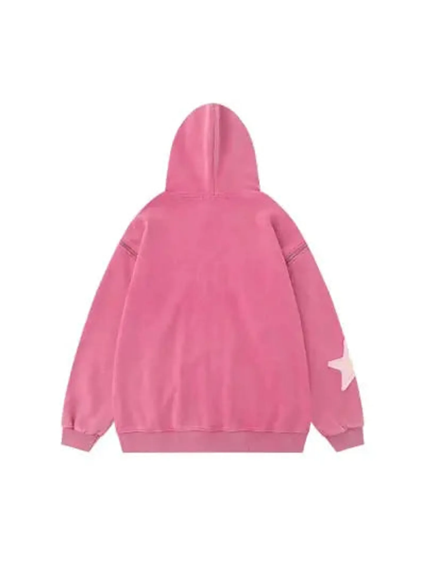 Removable Sleeves Star Zip-up Hoodie