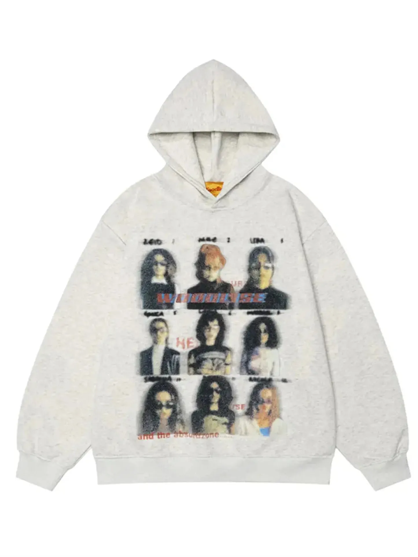 High Street Blurred Portrait Printed Hoodie