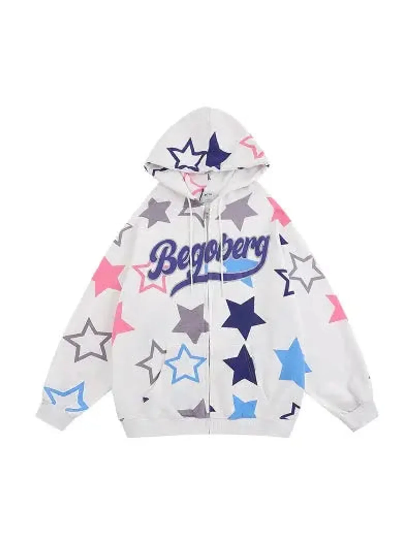 Vintage Star Graphic Zip-up Hoodie