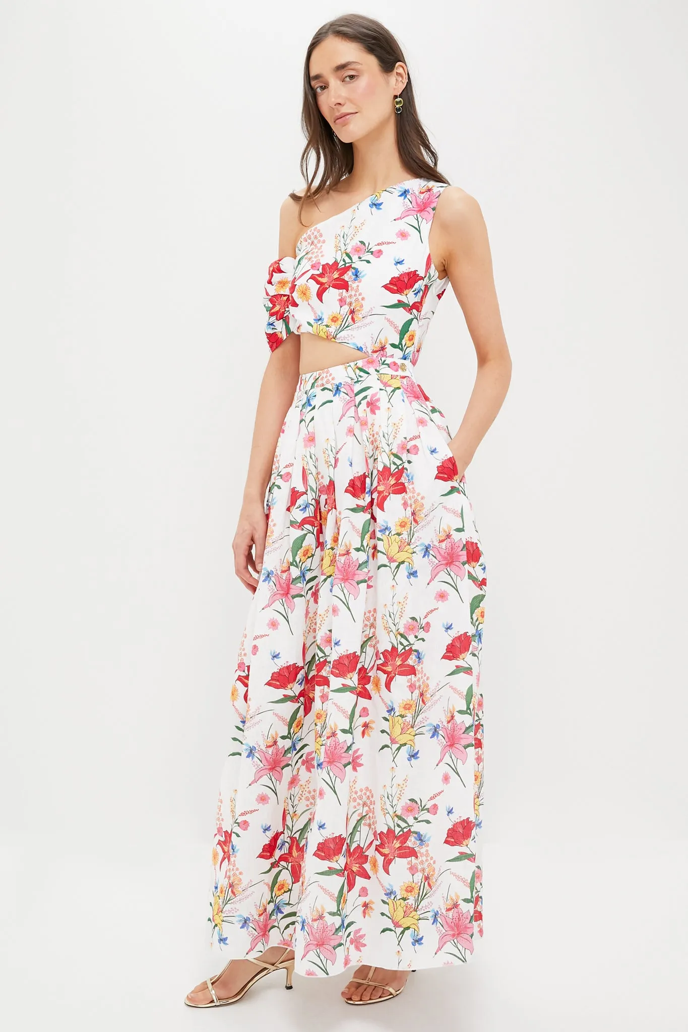 White & Coral Floral