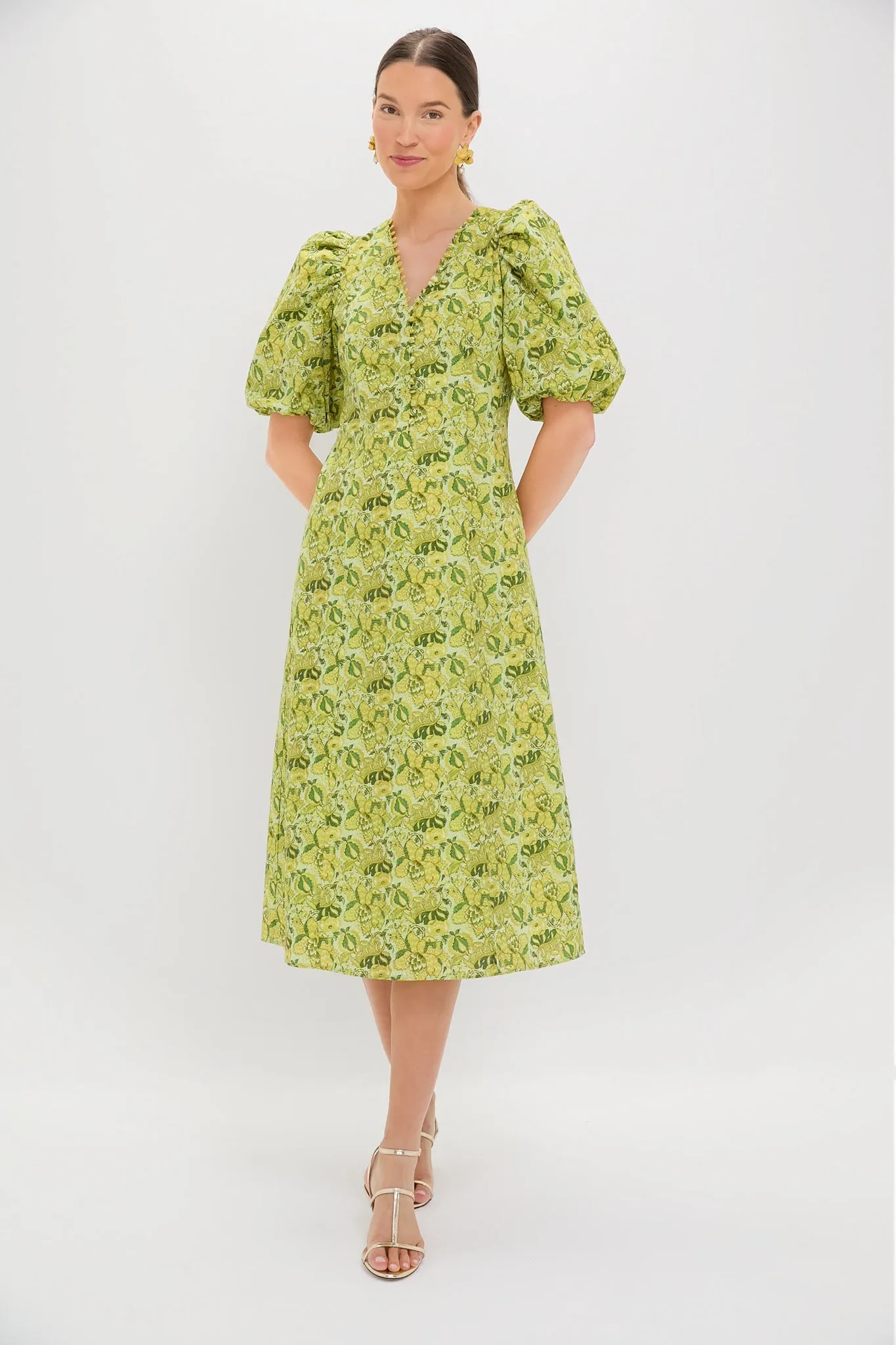 Chartreuse Multi Floral