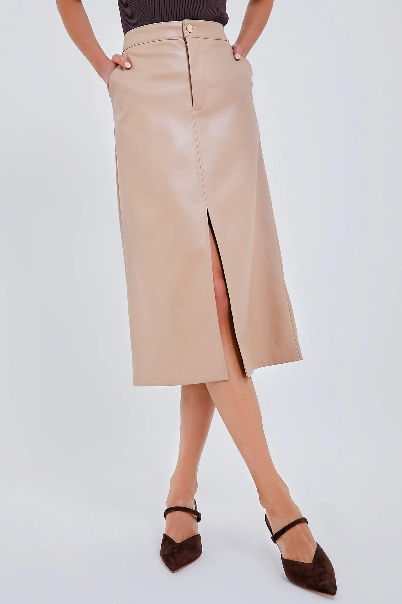 Almond Faux Leather