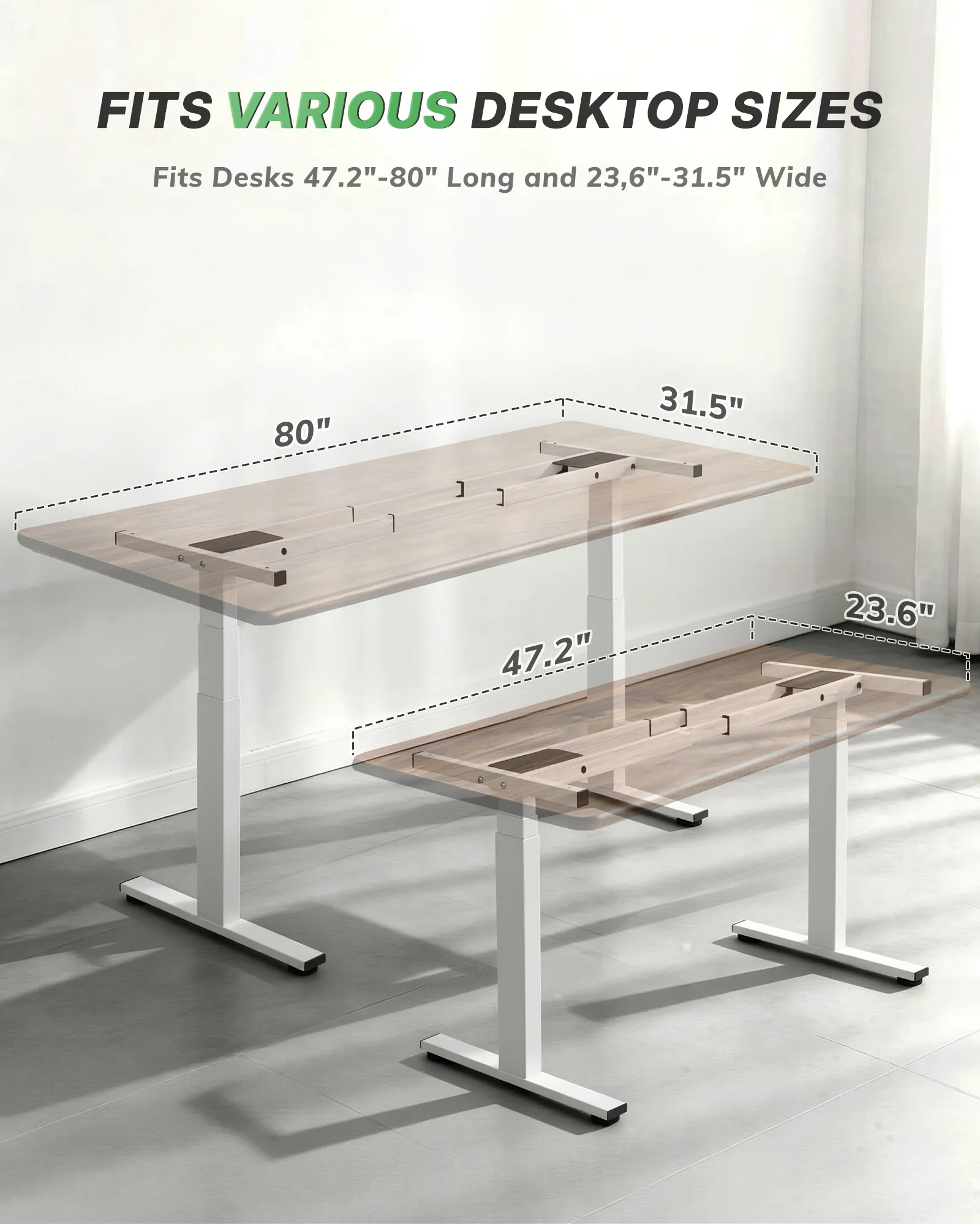 TOPSKY Dual Motor 3 Stage Adjustable Standing Desk Frame DF04.01