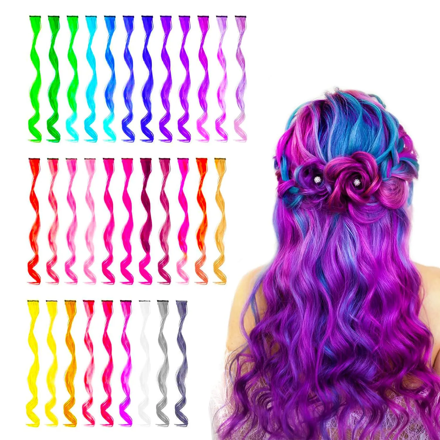 Colored-Long Curly