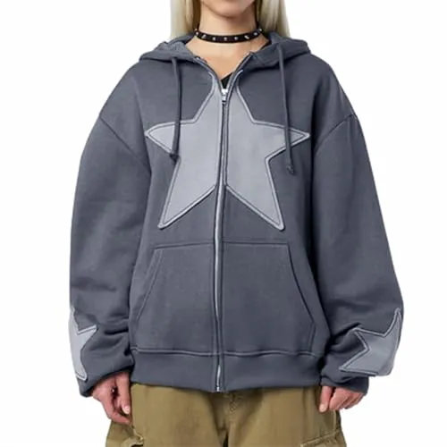 Grey Star Print