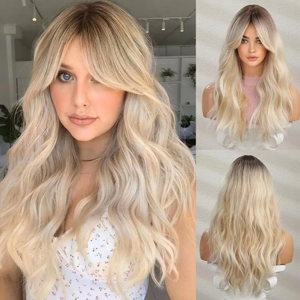 Mixed Blonde with Dark Roots