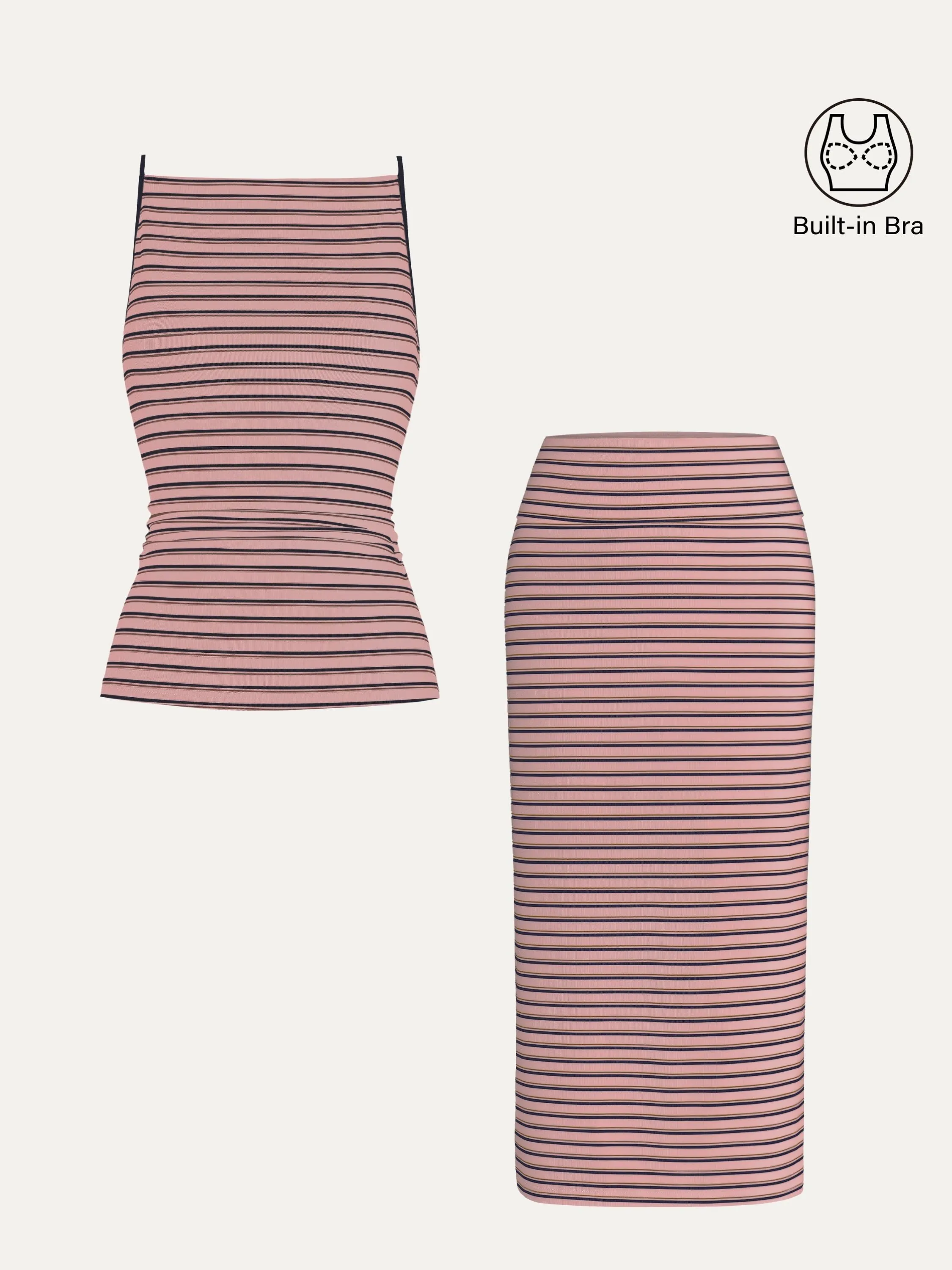 Pink/Navy Stripe